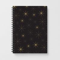 Christmas Gold Stars Pattern Notebook
