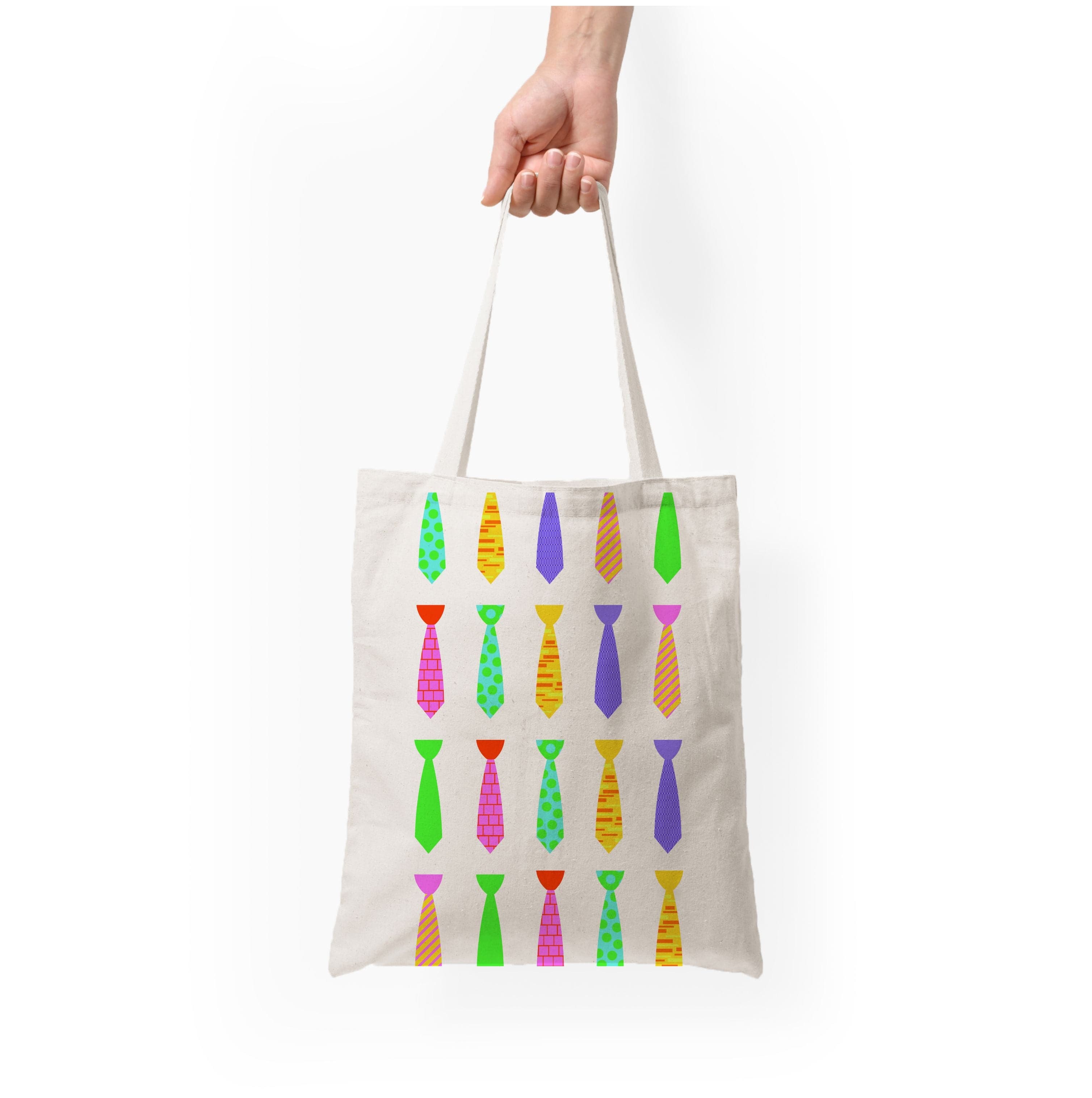 Tie Collage - Personalised Father's Day Tote Bag