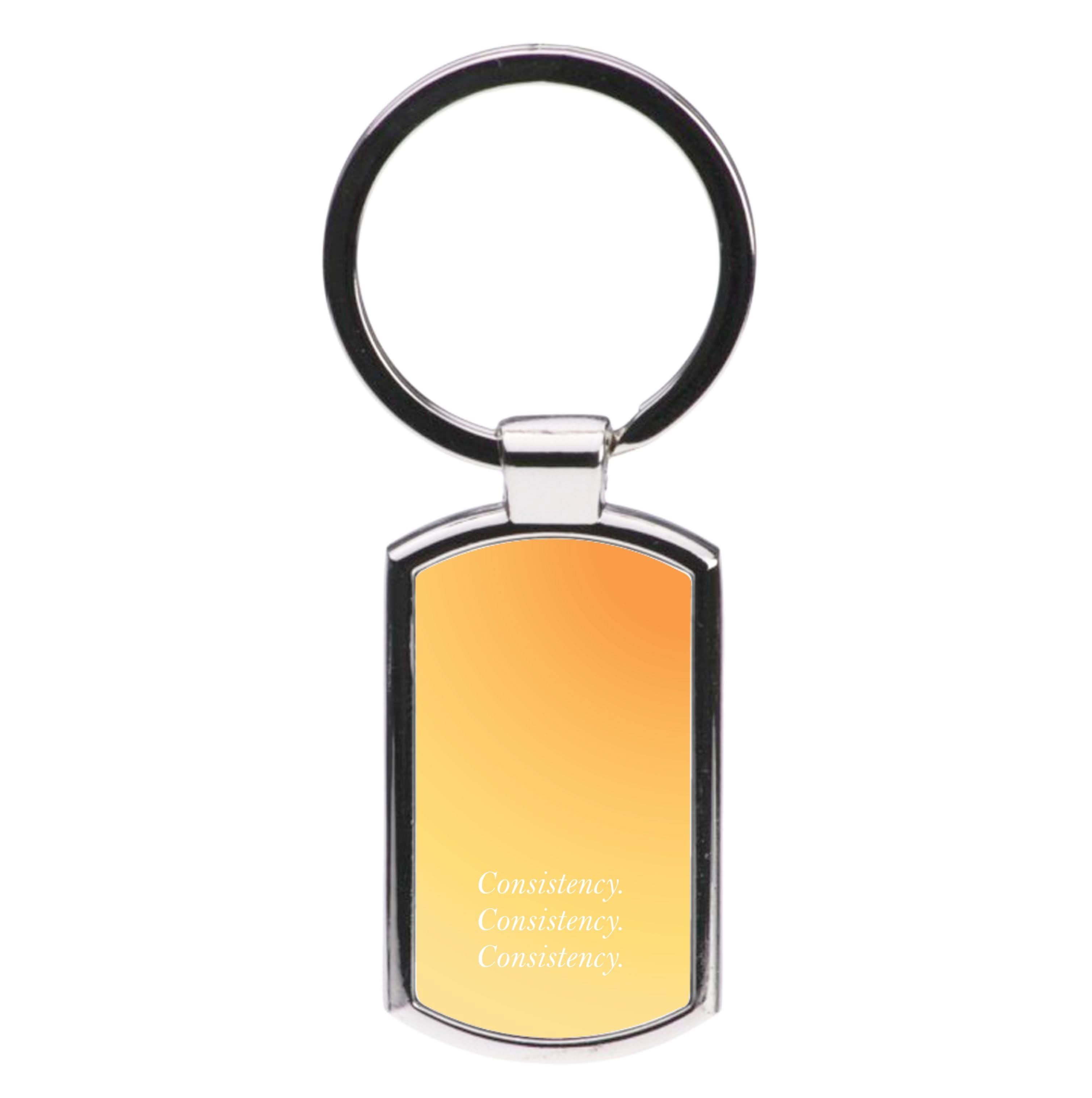 Consistency Yellow Luxury Keyring