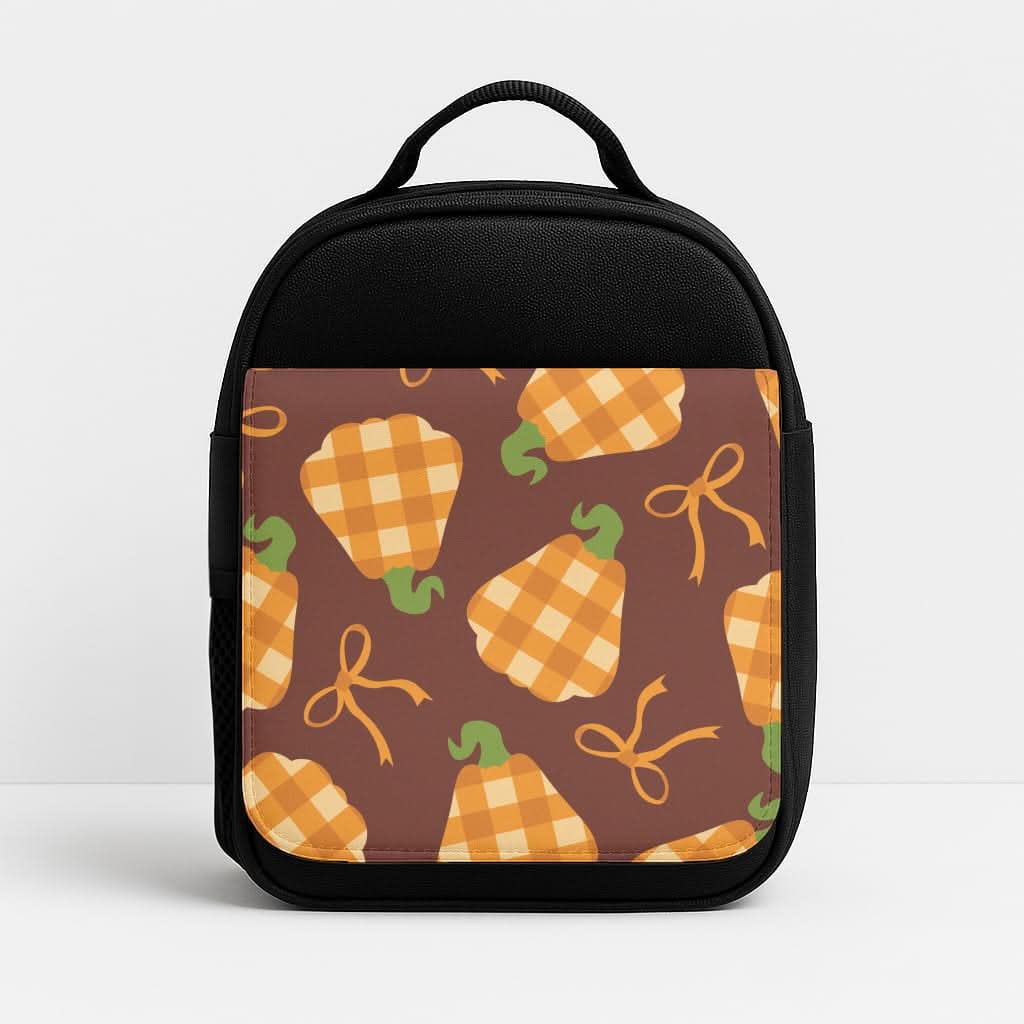 Tartan Pumpkins And Bows Pattern Lunchbox