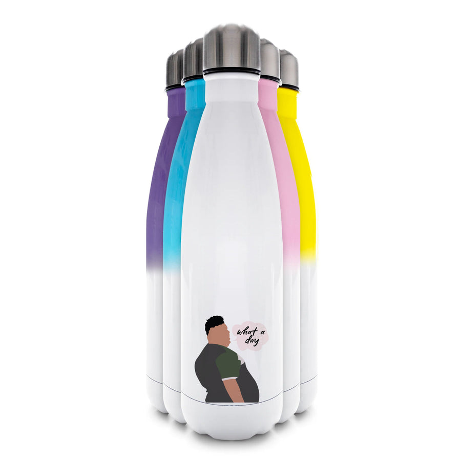 What A Day - British Pop Culture Water Bottle