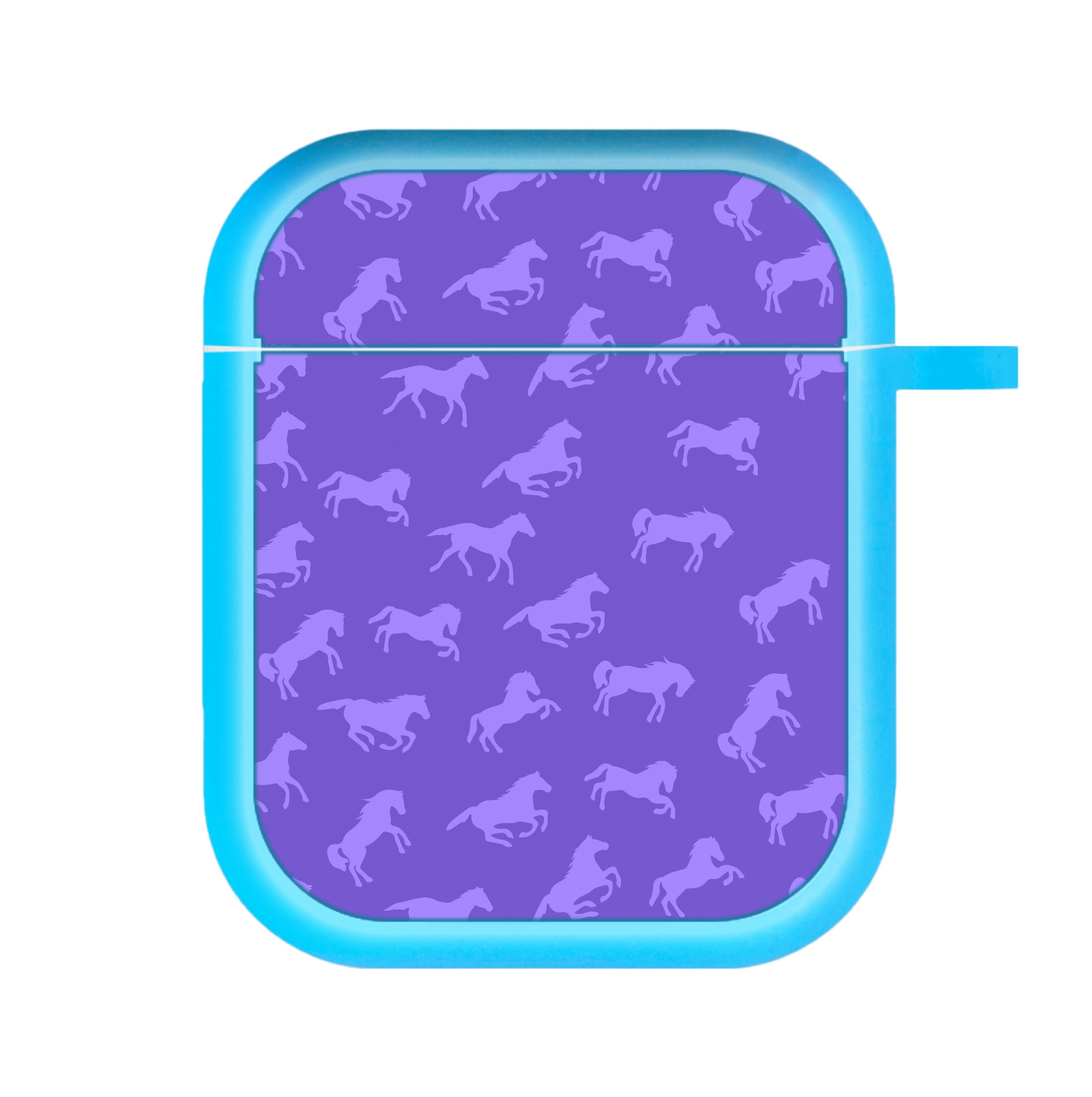 Purple Horse Pattern - Horses AirPods Case