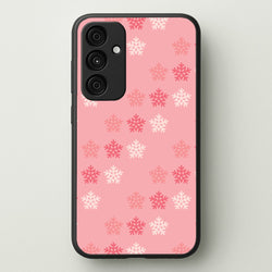 Red Slowflakes Christmas Pattern Galaxy A55 Case