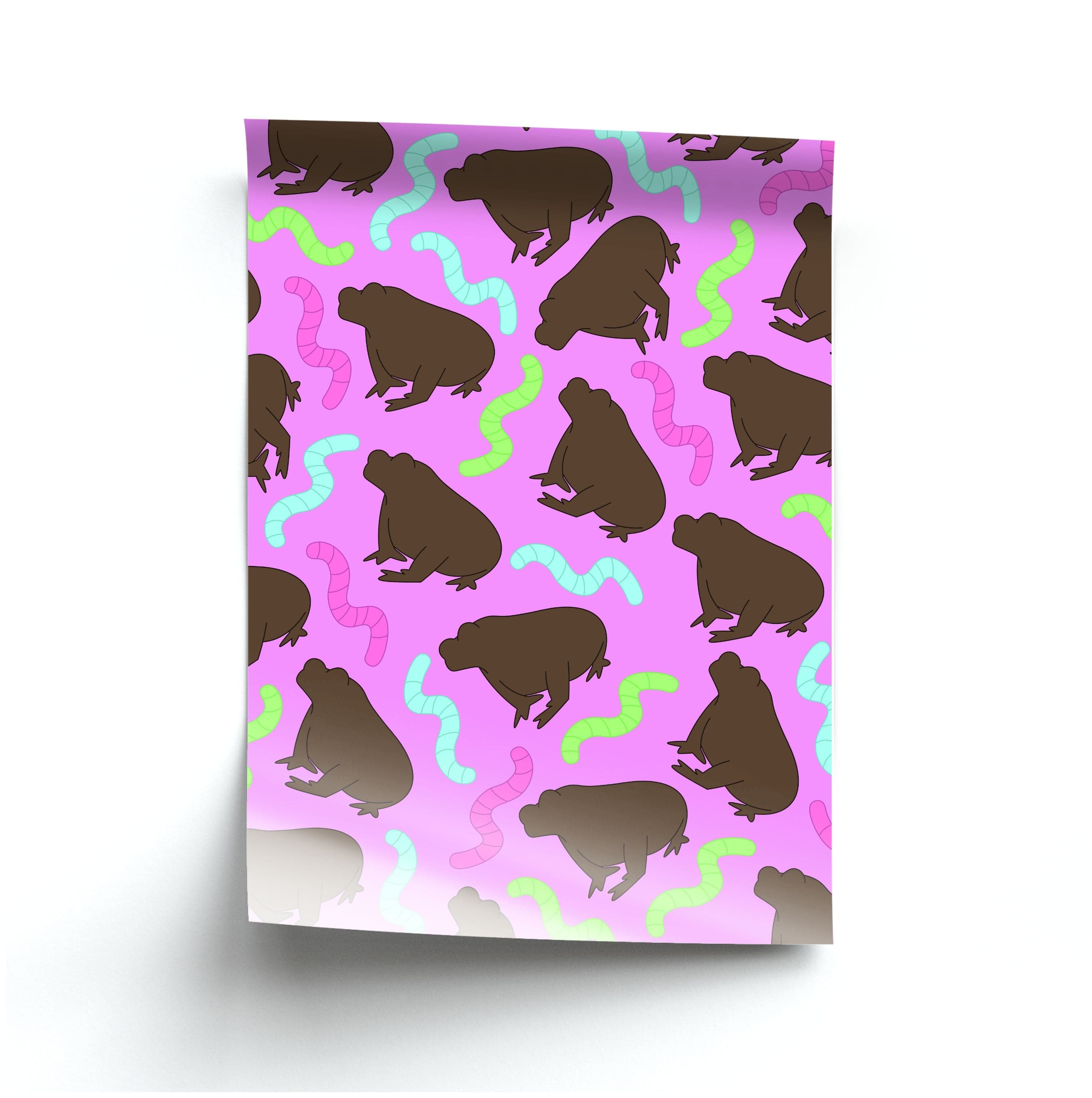 Frog Pattern Poster