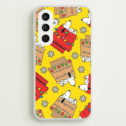 Cartoon Beagle Fairylights And Gingerbead Pattern Galaxy S23FE Case