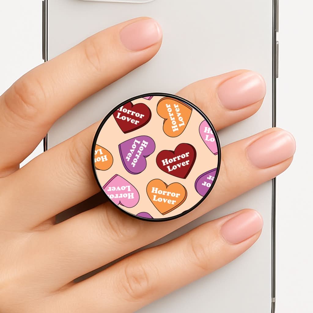 Horror Lover Hearts Pattern Phone Grip