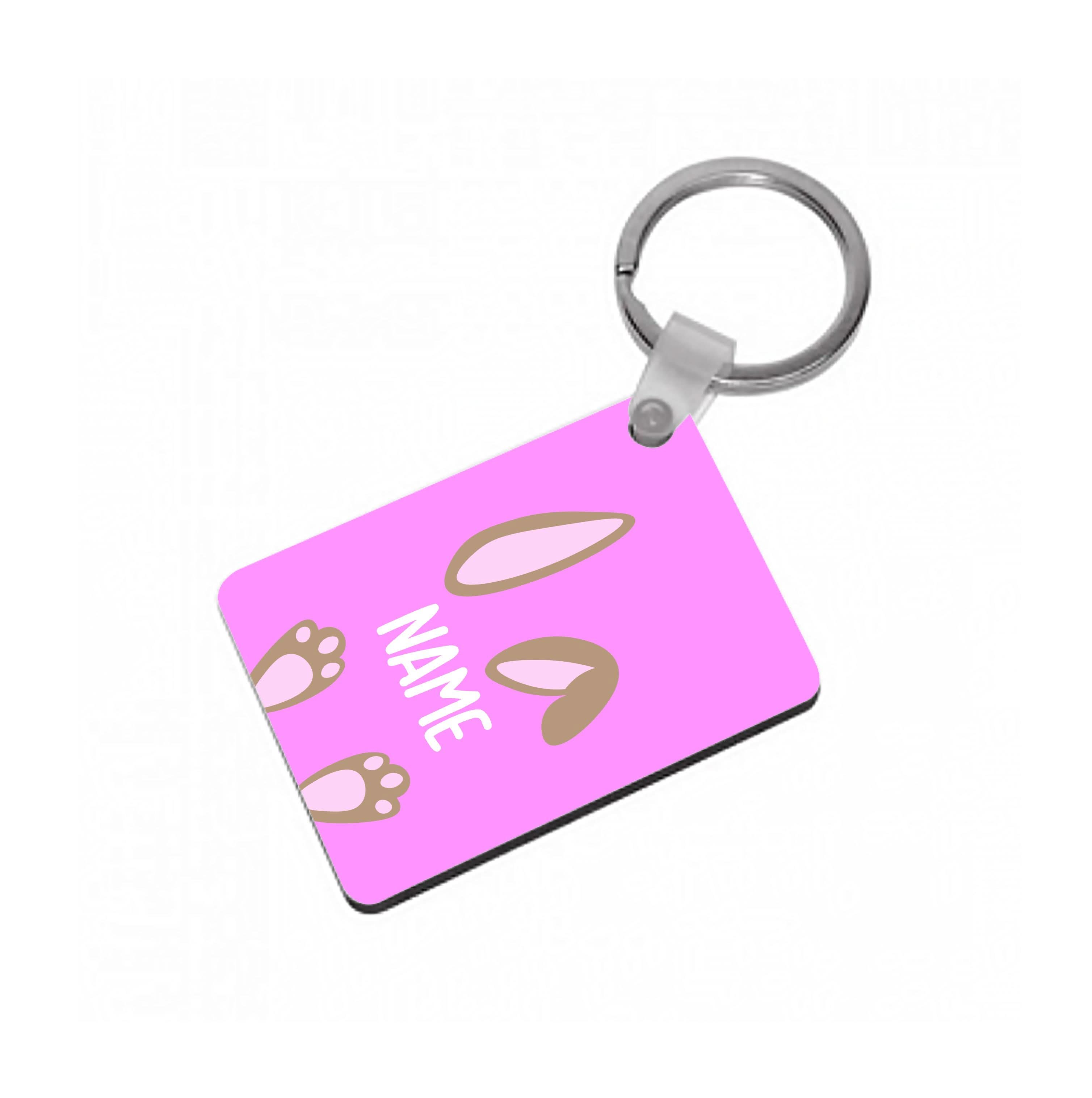 Brown Bunny Personalised Keyring