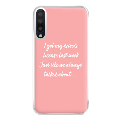 Drivers License Lyrics - Olivia TikTok Phone Case