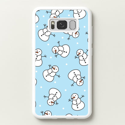 Cartoon Snowmen Pattern Galaxy S8 Plus Case