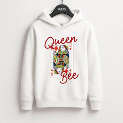 Queen Bee Playing Card Kids Hoodie