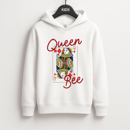 Queen Bee Playing Card Kids Hoodie
