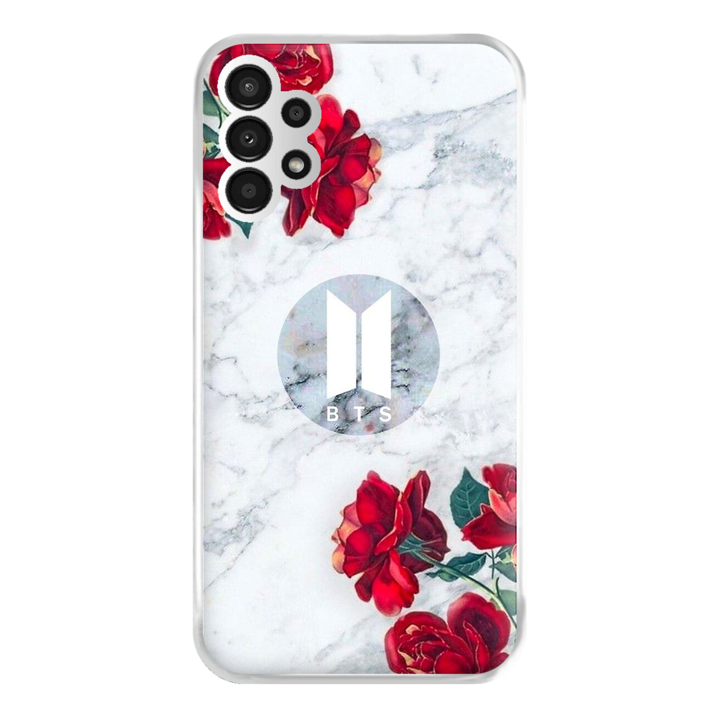 BTS Logo Marble Roses Phone Case