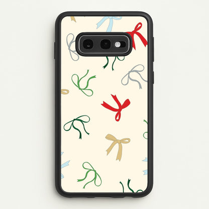 Coquette Christmas Bows Pattern Galaxy S10e Case
