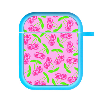 Disco Cherries Pattern AirPods Case