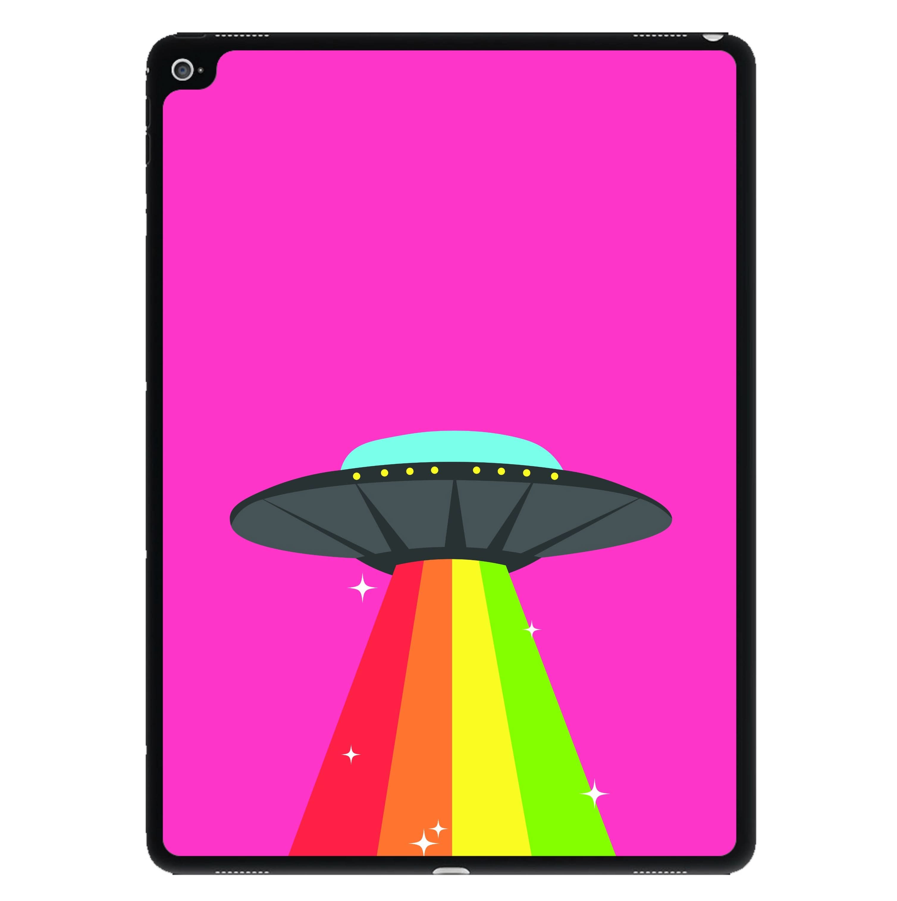 Rainbow Alien Spaceship iPad Case
