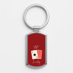Get Lucky Set Of Cards Luxury Keyring