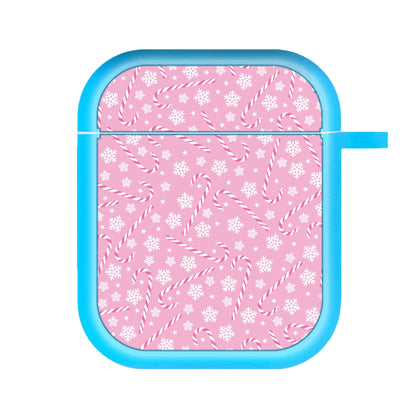 Candy Cane Pattern AirPods Case