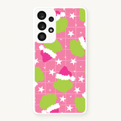 Pink Green Creature Xmas Pattern Galaxy A33 Case