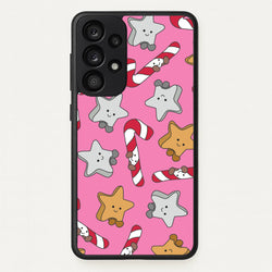 Pink Christmas Plushies Pattern Galaxy A53 Case