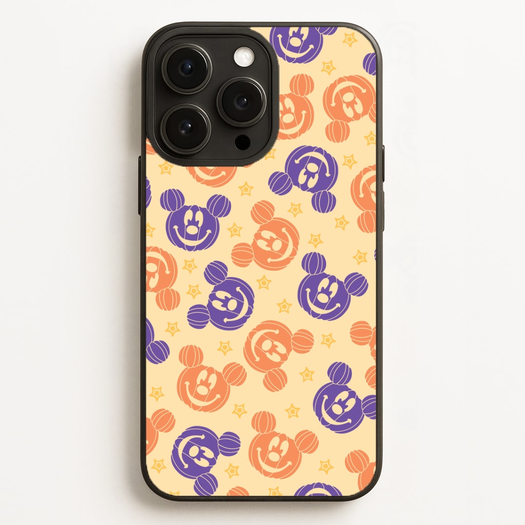 Pumkin Mouse And Stars Pattern iPhone 16 Pro Case