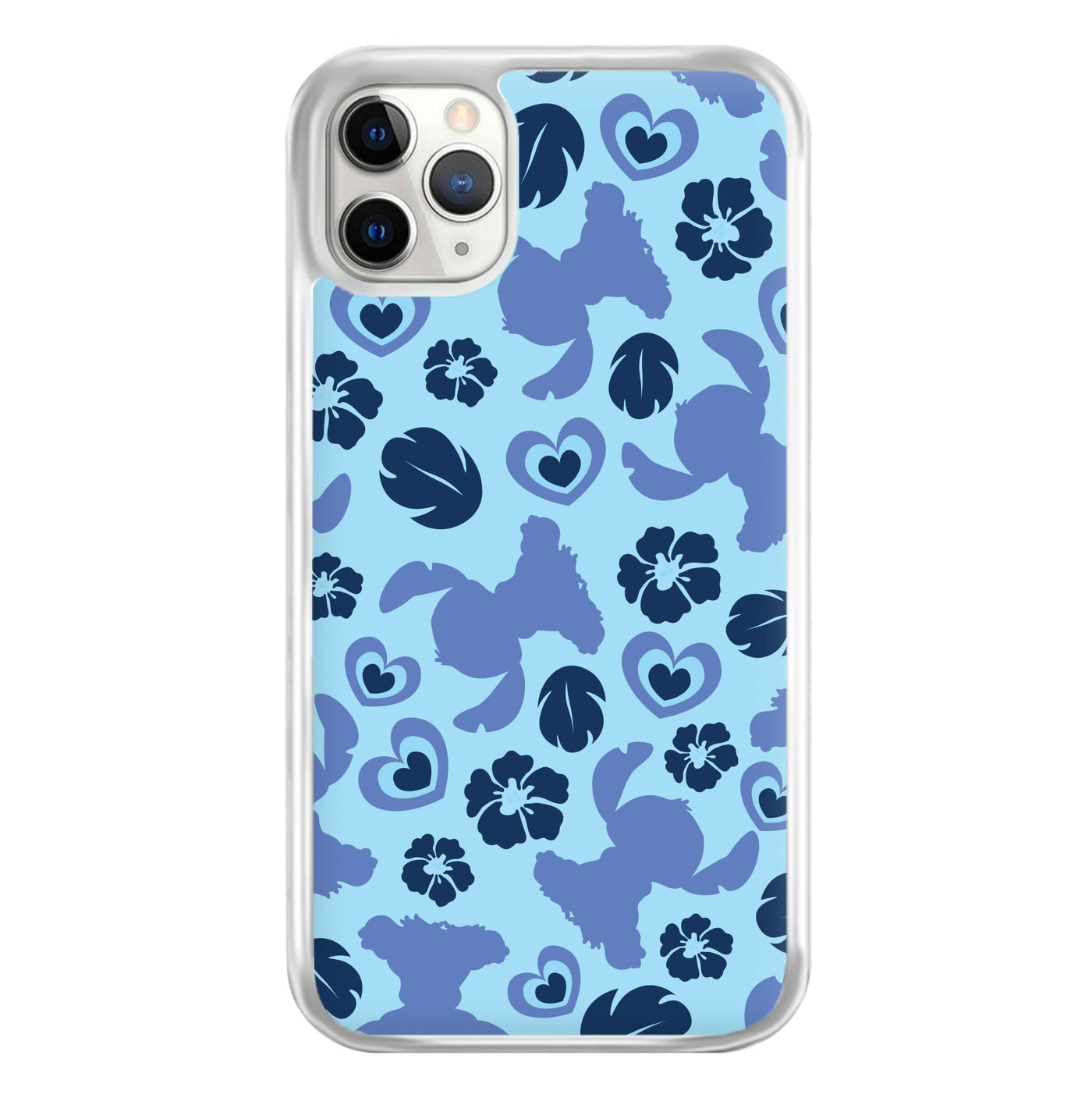 Blue Alien Silhouette Pattern Phone Case