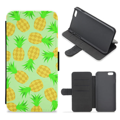 Pineapples Pattern Flip / Wallet Phone Case