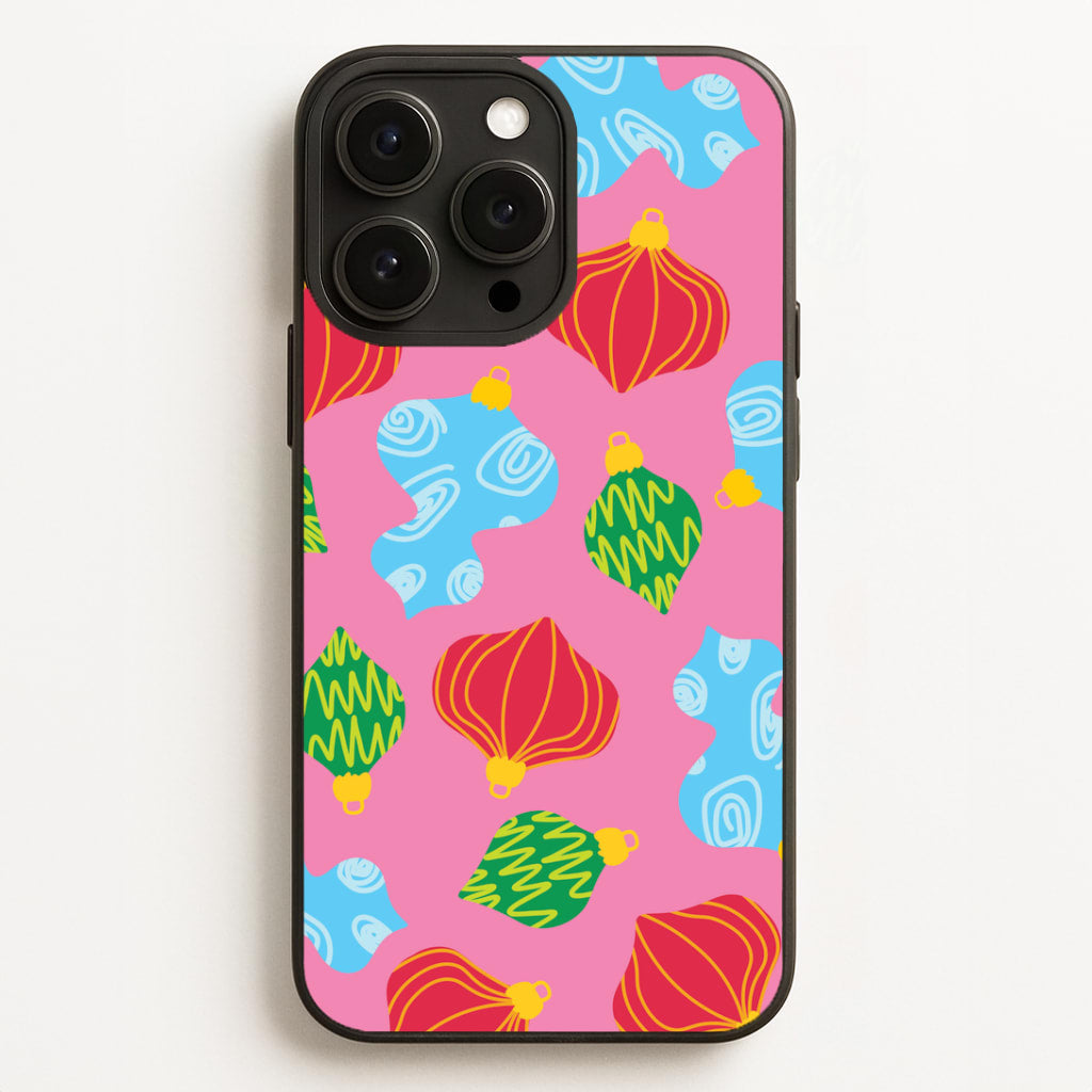 Abstract Christmas Baubles Pattern iPhone 12 Pro Max Case