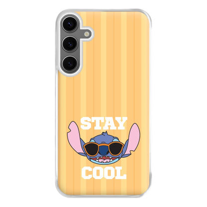 Stay Cool Blue Alien Galaxy S24 Plus Case