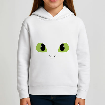 Black Fury Dragon Face Girls Hoodie