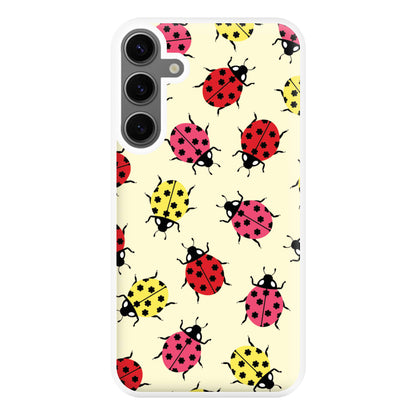  Ladybugs With Flower Spots Pattern Galaxy S24 Plus Case