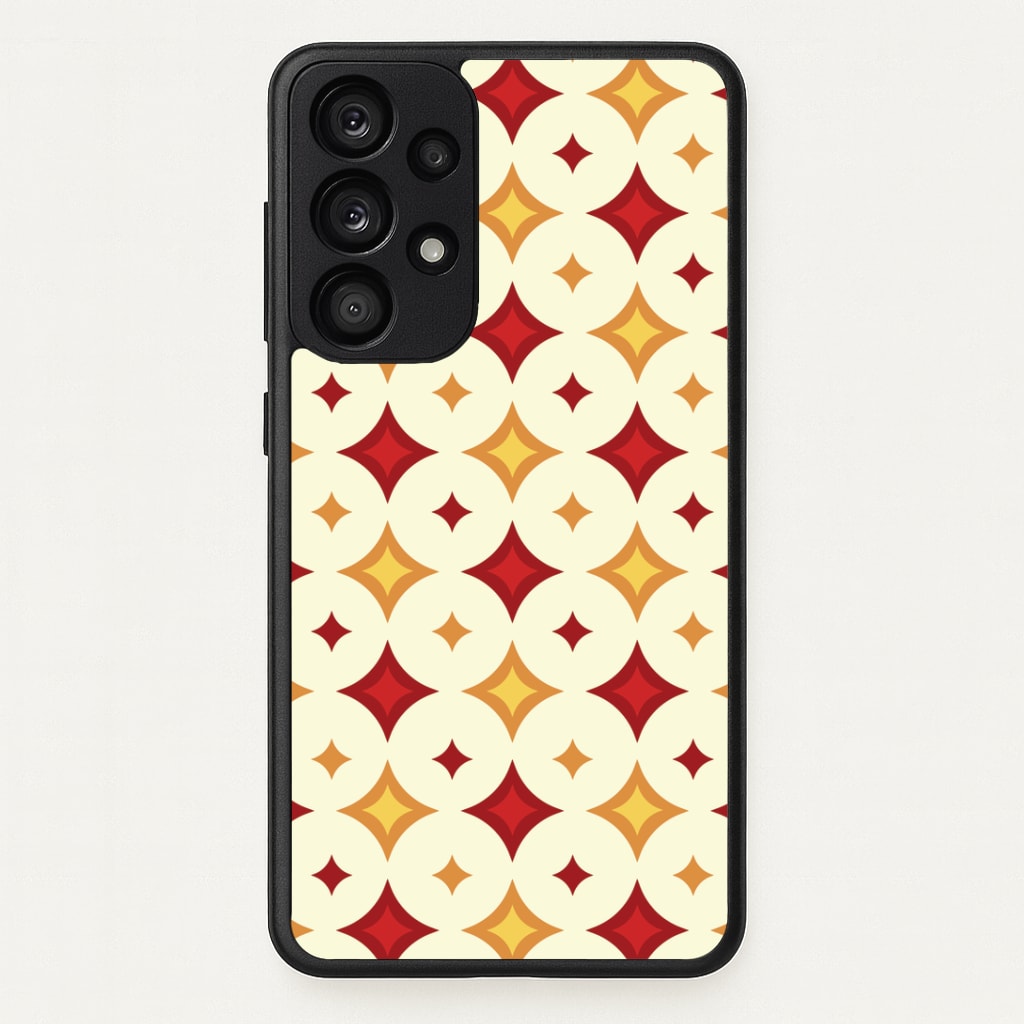 Geometric Christmas Stars Pattern Galaxy A53 Case