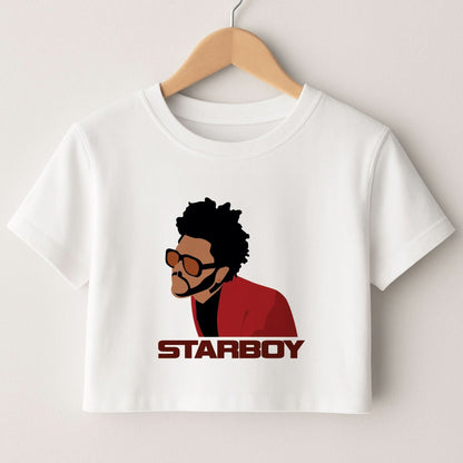 Starboy Singer Title Crop Top