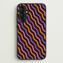 Wavy Abstract Halloween Pattern Galaxy A14 Case