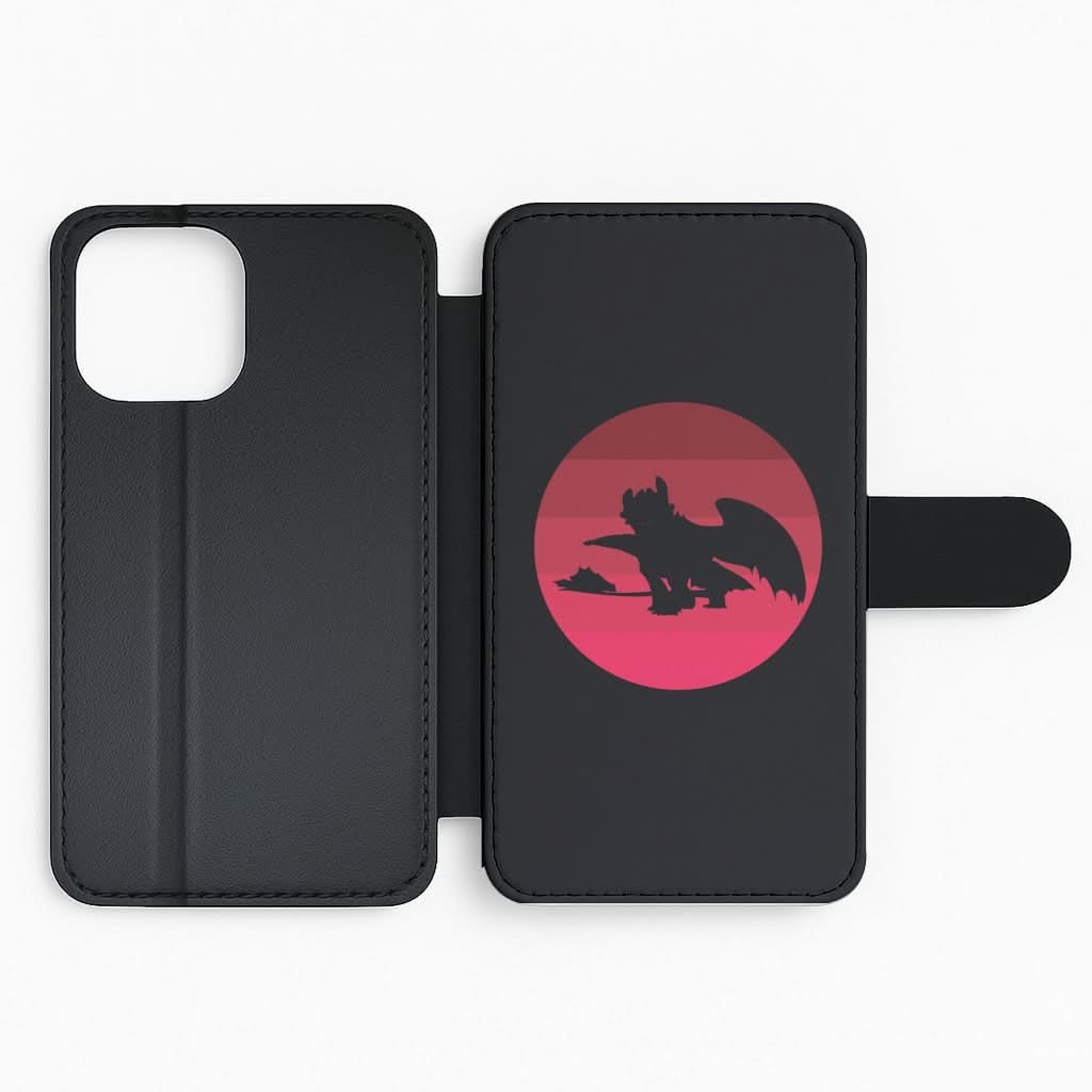 Red Sunset Dragon Flip Phone Case