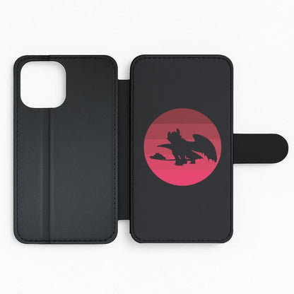 Red Sunset Dragon Flip Phone Case