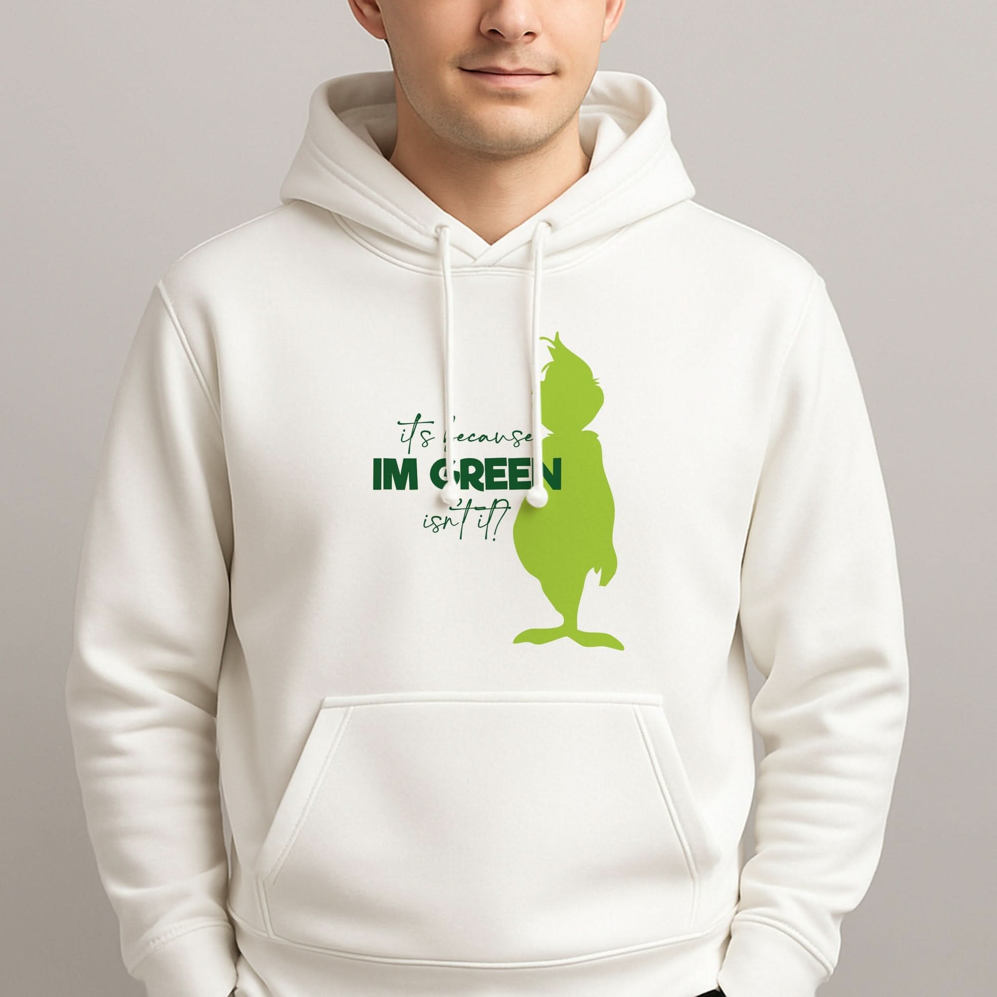 Because I'm Green Mens Hoodie
