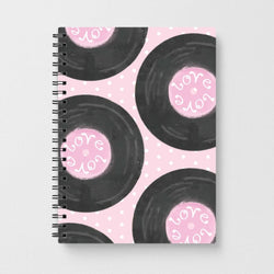 Thrifted Vinyl Polka Pattern Notebook