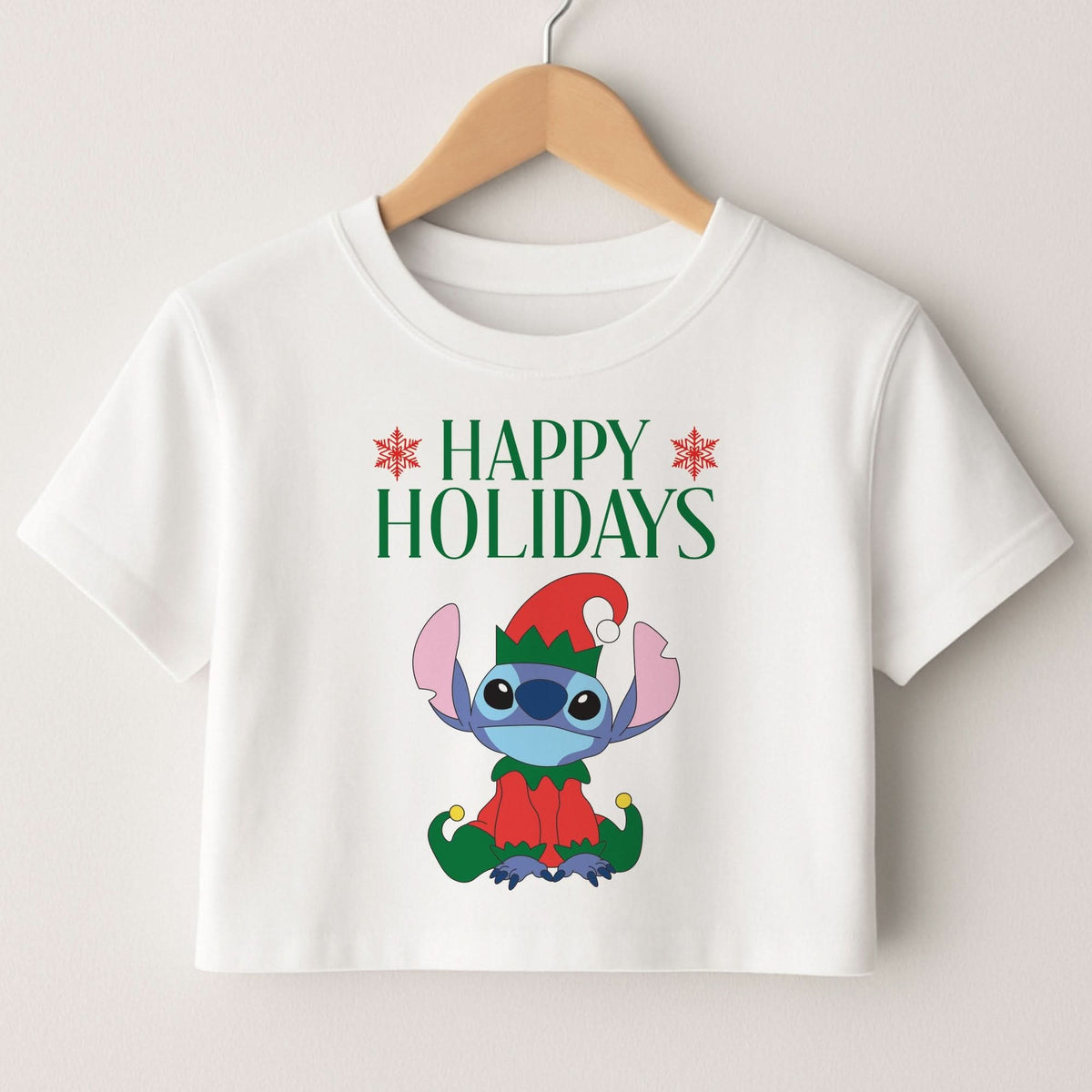 Cute Blue Alien Elf Crop top