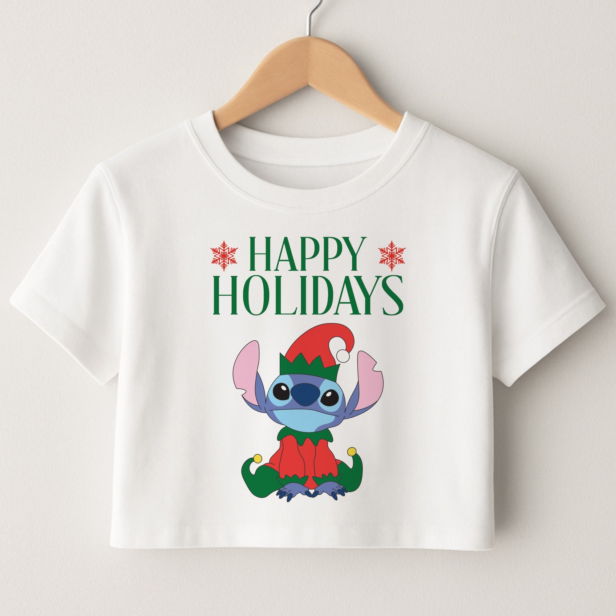 Cute Blue Alien Elf Crop Top