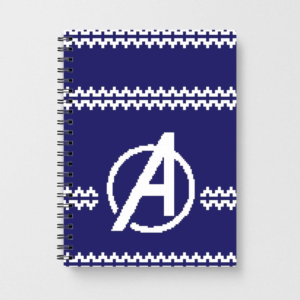 Superhero Team Blue Christmas Jumper  Notebook