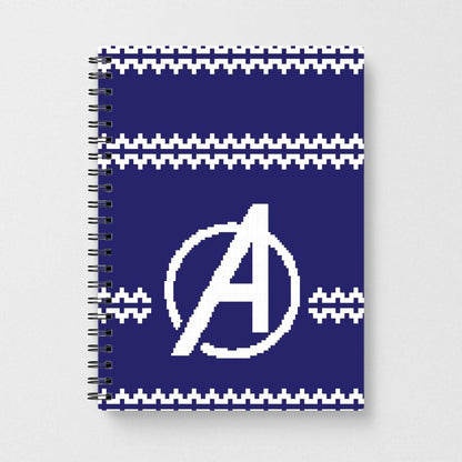 Superhero Team Blue Christmas Jumper  Notebook