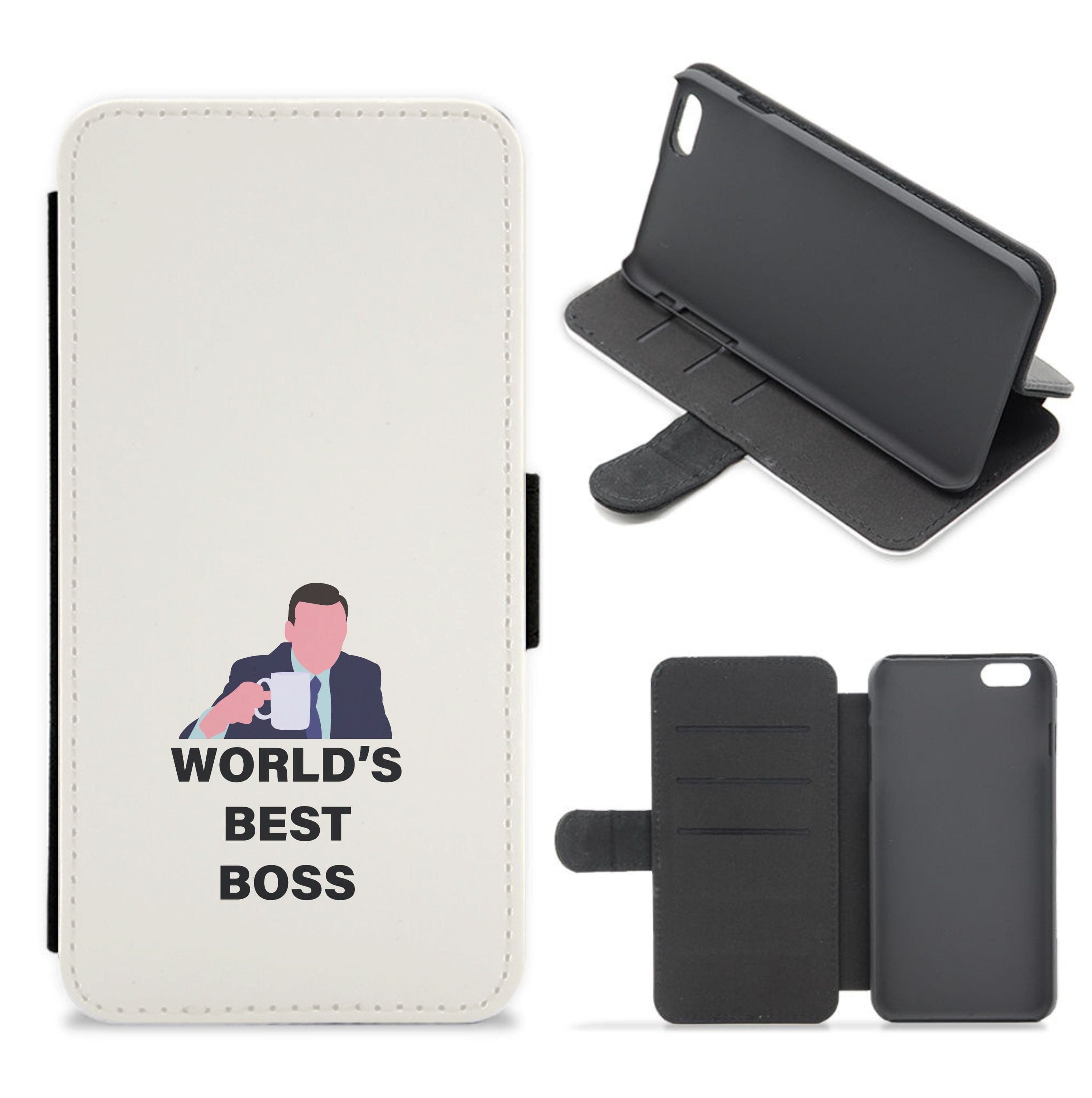 World's Best Boss Flip / Wallet Phone Case