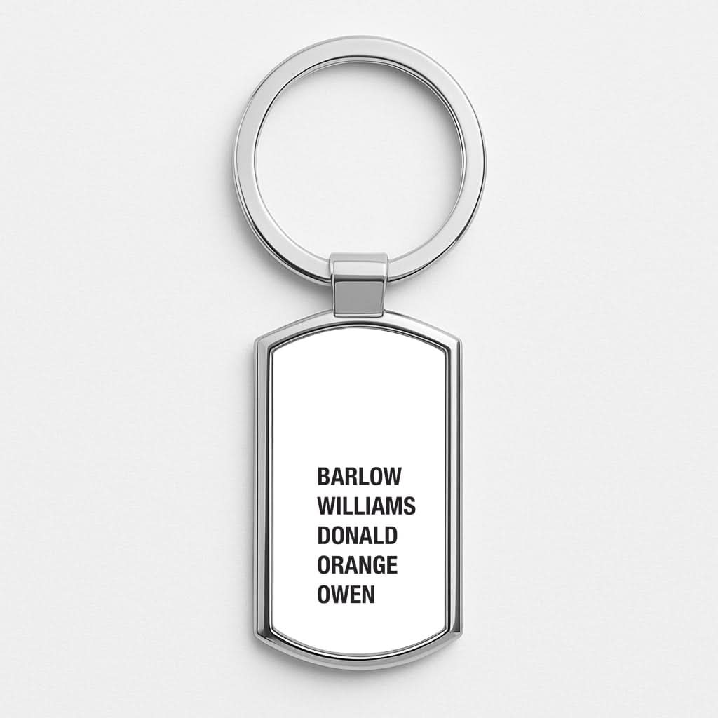 Take Band Members Names Luxury Keyring
