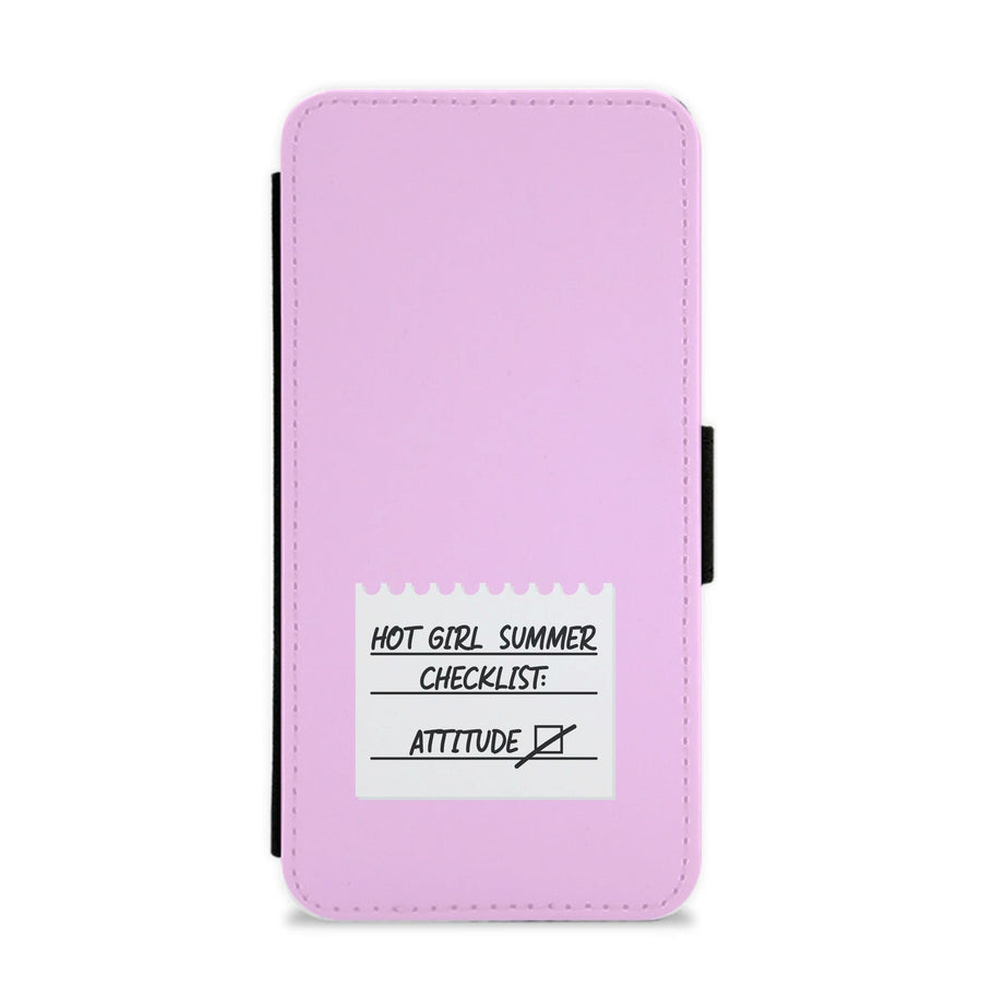 Hot Girl Summer Checklist - Summer Flip / Wallet Phone Case
