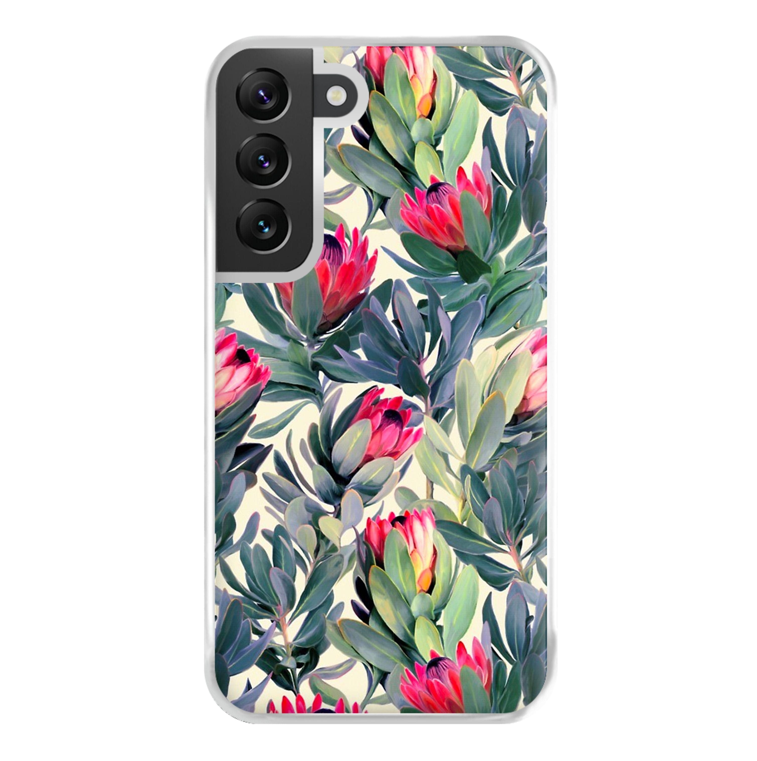 Painted Protea Pattern Phone Case