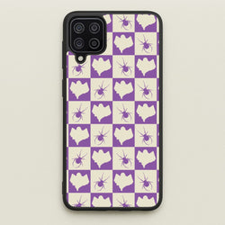 Spiders And Ghosts Checkered Pattern I Galaxy A12 Case
