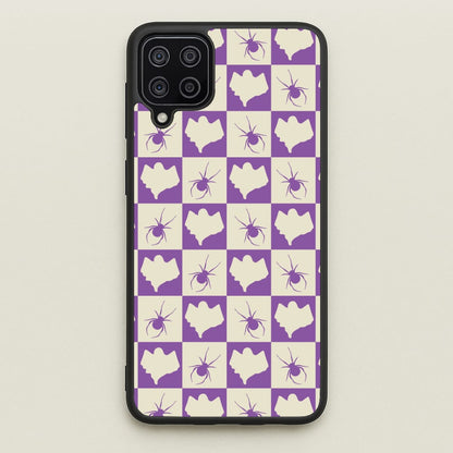 Spiders And Ghosts Checkered Pattern I Galaxy A12 Case