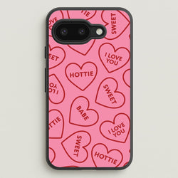 Quote Love Hearts Pattern Google Pixel 9a Case