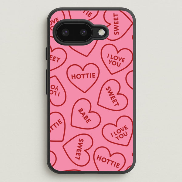 Quote Love Hearts Pattern Google Pixel 9a Case