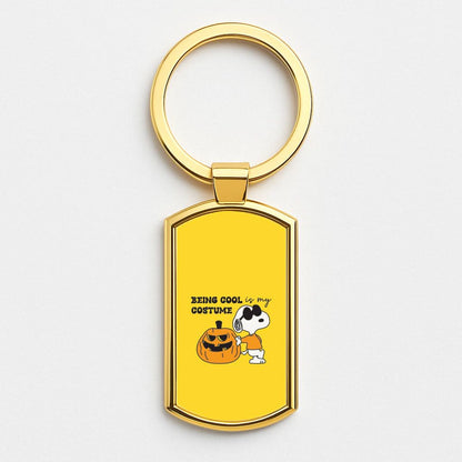 Being Cool Is My Costume Gold Keyring